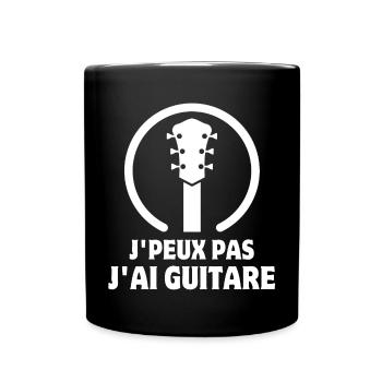 guitare, guitariste, fan de guitare - Mug uni - noir - Devant