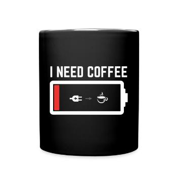 i need coffee- coffee sayings - coffee - Full Colour Mug - black - Front