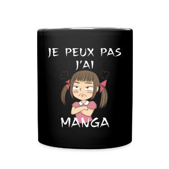 I Can't I Have Manga Otaku Japanese Anime Gift - Full Colour Mug - black - Front