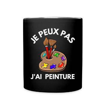 I Can't I Have Humor Painting Gift - Full Colour Mug - black - Front