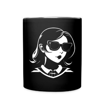 Cute Anime Girl Gothic Manga Fairytale Sunglasses - Full Colour Mug - black - Front