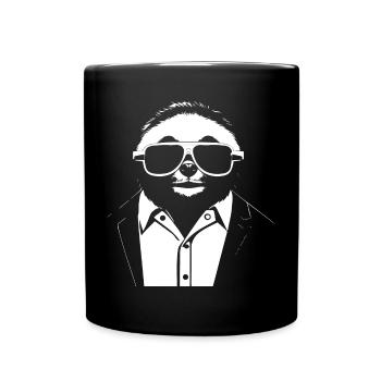 Sloths Anime Sloth Manga Sloth Sunglasses - Full Colour Mug - black - Front