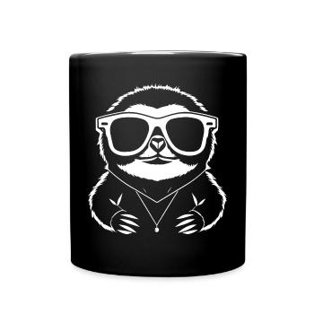 Sloths Anime Sloth Manga Sloth Sunglasses - Full Colour Mug - black - Front