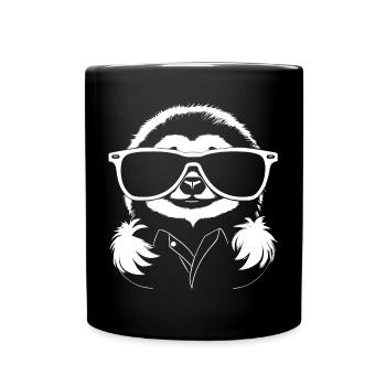 Sloths Anime Sloth Manga Sloth Sunglasses - Full Colour Mug - black - Front