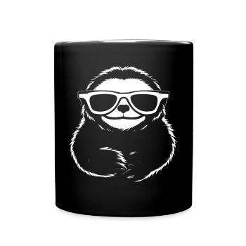 Sloths Anime Sloth Manga Sloth Sunglasses - Full Colour Mug - black - Front