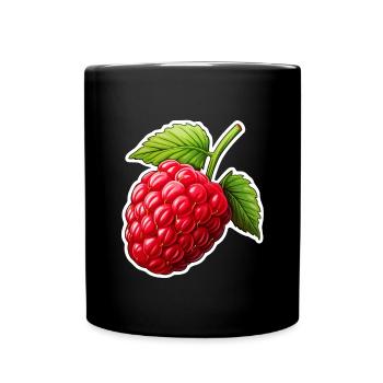 Raspberry single - Full Colour Mug - black - Front
