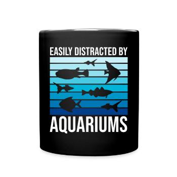 Funny Aquarium Lover Saying Fish Tank Owner Quote - Full Colour Mug - black - Front