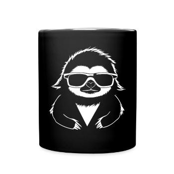 Sloths Anime Sloth Manga Sloth Sunglasses - Full Colour Mug - black - Front