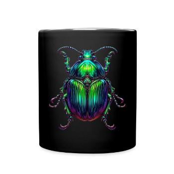 Scarabée vert - Mug uni - noir - Devant