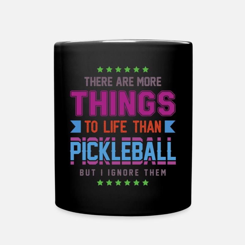 Pickleball - Tasse einfarbig - Schwarz
