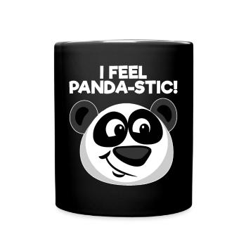 Drôle Panda Ours Panda Je me sens Panda-stic - Mug uni - noir - Devant