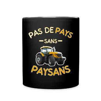 Pas De Pays Sans Paysans Jaune - Mug uni - noir - Devant