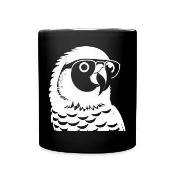Lustiger Vogel mit Sonnenbrille Cool Bourke's Parak - Tasse einfarbig - Schwarz - Vorne
