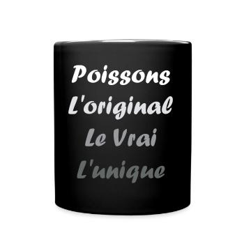 poissons - Mug uni - noir - Devant