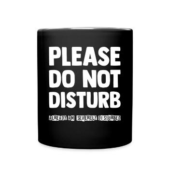 S’il vous plaît ne pas déranger - Mug uni - noir - Devant