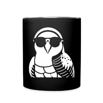 Lustiger Vogel mit Sonnenbrille Cool Bourke's Parak - Tasse einfarbig - Schwarz - Vorne