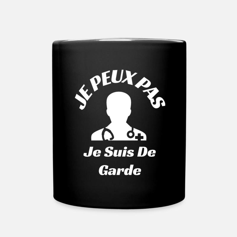 I can't I'm on call - Full Colour Mug - black