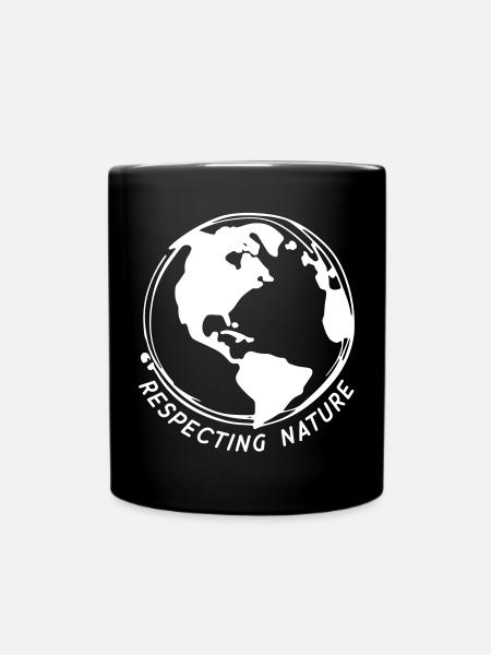 Respecting Nature - Tasse einfarbig - Schwarz