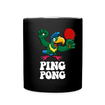 Ping Pong Champion Design Table Tennis and - Full Colour Mug - black - Front