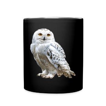 Snowy Owl - Full Colour Mug - black - Front