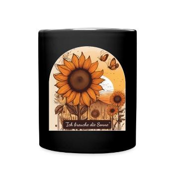 Sunshine for the soul - Full Colour Mug - black - Front