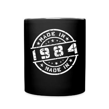 Année de naissance Anniversaire Né(e) en 1984 - Mug uni - noir - Devant