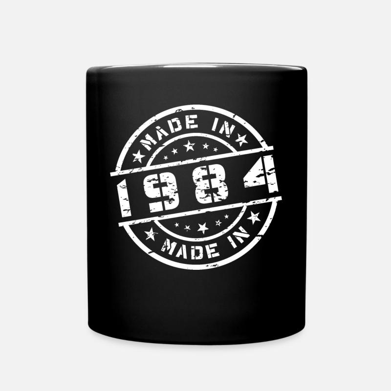 Geburtsjahr Geburtstag Born In - Made in 1984 - Tasse einfarbig - Schwarz