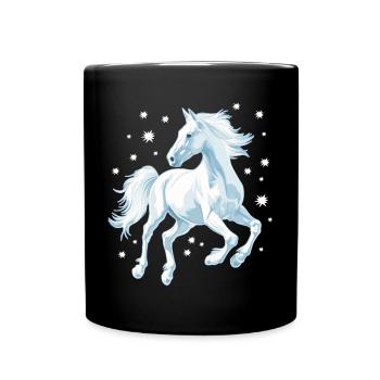 Horse with stars - Full Colour Mug - black - Front