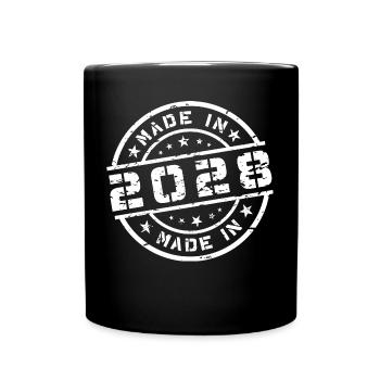 Année de naissance Naissance Né en - Fabriqué en 2028 - Mug uni - noir - Devant