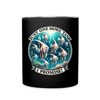 Aquarium Addiction, Aquarium Love, Angelfish - Full Colour Mug - black - Front