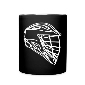 Lacrosse Helmet Sketch - Full Colour Mug - black - Front
