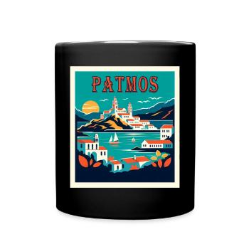 Vacances et voyages à Patmos, Grèce - Mug uni - noir - Devant