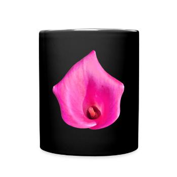 Pink Calla Blossom - Full Colour Mug - black - Front