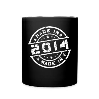 Année de naissance Anniversaire Né(e) en 2014 - Mug uni - noir - Devant