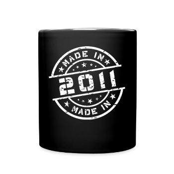Année de naissance Anniversaire Né en - Fabriqué en 2011 - Mug uni - noir - Devant