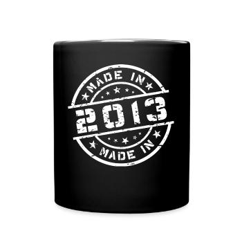 Year of Birth Birthday Born In - Made in 2013 - Full Colour Mug - black - Front