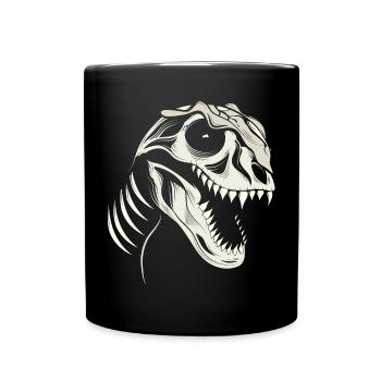 Dinosaur Skull Tyrannosaurus Rex Dino Head - Full Colour Mug - black - Front