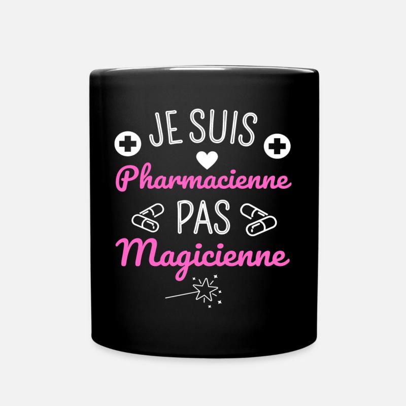 Je suis pharmacienne pas magicienne humour cadeau - Mug uni - noir