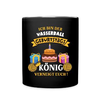 Wasserball Geburtstag Spieler Trainer Geb - Tasse einfarbig - Schwarz - Vorne
