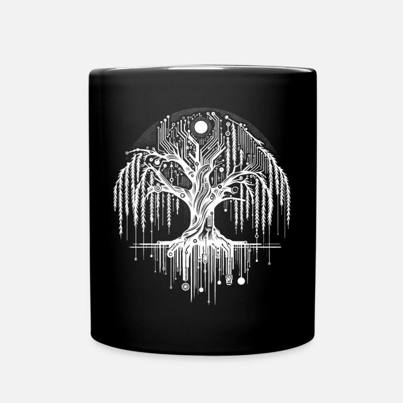 Conception de circuits numériques d’arbre de vie - Mug uni - noir