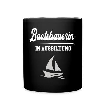 Bootsbauerin Ausbildung Bootsbauerazubi Lehre - Tasse einfarbig - Schwarz - Vorne