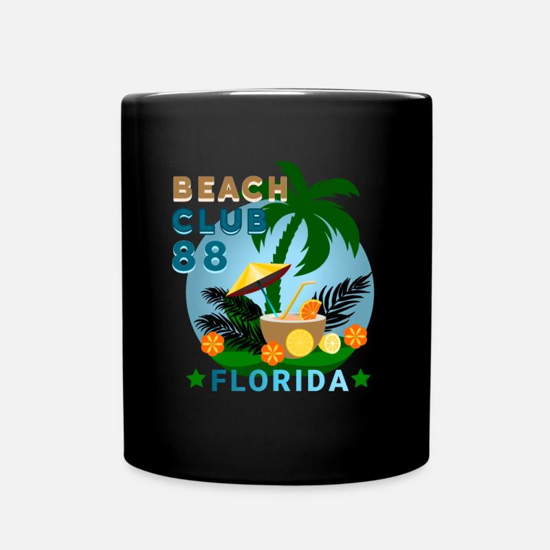 BEACH CLUB florida - Full Colour Mug - black