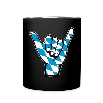 Bavaria Flag Surfing Icon - Full Colour Mug - black - Front