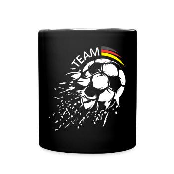 Team Germany Football Ball Explosion Logo icon - Full Colour Mug - black - Front