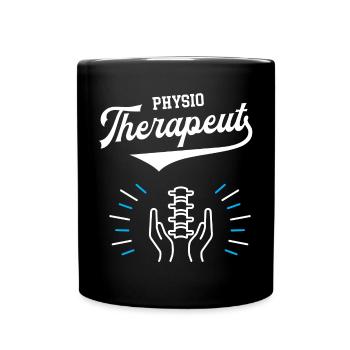 Physio Therapeut Physiotherapie Dankeschön Masseur - Tasse einfarbig - Schwarz - Vorne
