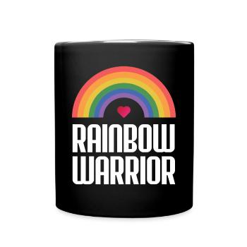 LGBTQ-Pride-Monat - Rainbow Warrior - Tasse einfarbig - Schwarz - Vorne