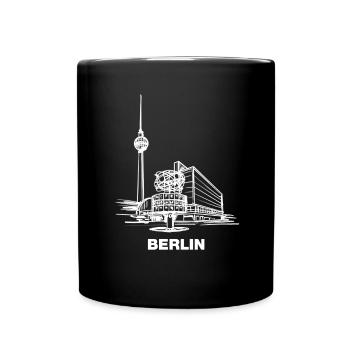 Berlin - Alex/Fernsehturm - Tasse einfarbig - Schwarz - Vorne