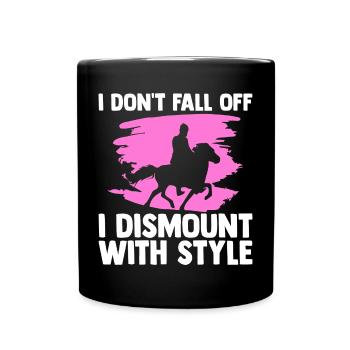 Amoureux des chevaux Équitation équestre - Mug uni - noir - Devant