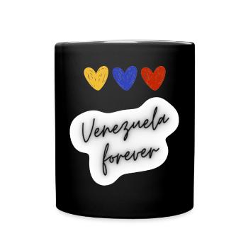 Venezuela für immer - Tasse einfarbig - Schwarz - Vorne