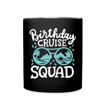 Geburtstags-Kreuzfahrtparty - Tasse einfarbig - Schwarz - Vorne